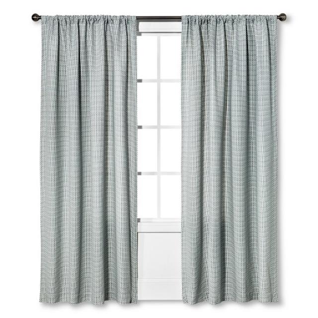 Woven Curtain Panel Gray (Set of 2)