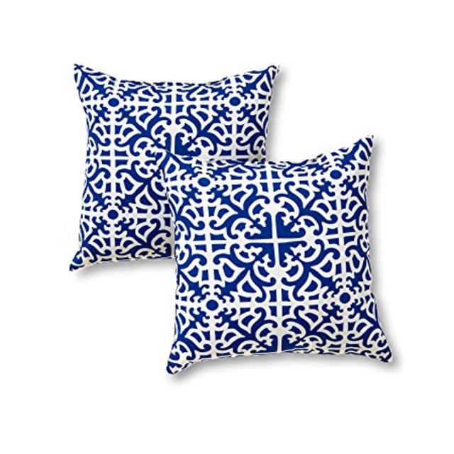 Outdoor Accent Pillows, Indigo, Set of 2