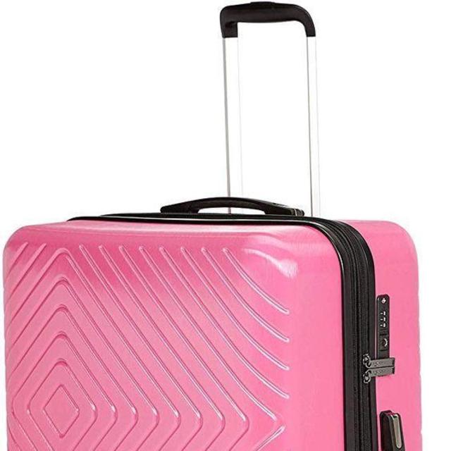 AmazonBasics Geometric Luggage Expandable Suitcase Spinner with Built-In TSA Lock
