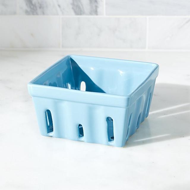 Berry Box Blue Colander