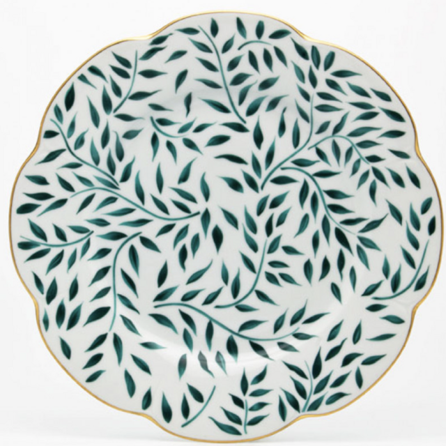 Royal Limoges Olivier Green Dinner Plate, x6