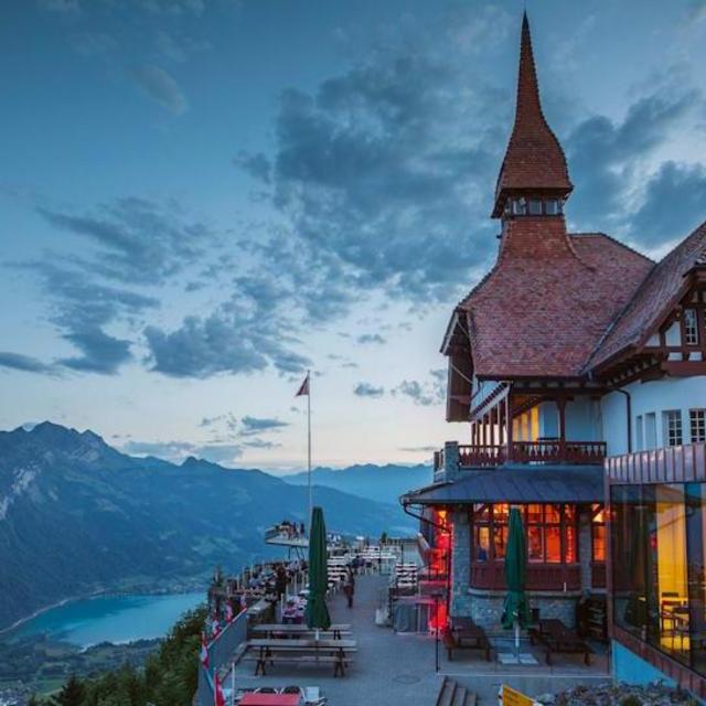 Dinner at the Harder Kulm Panorama Restaurant