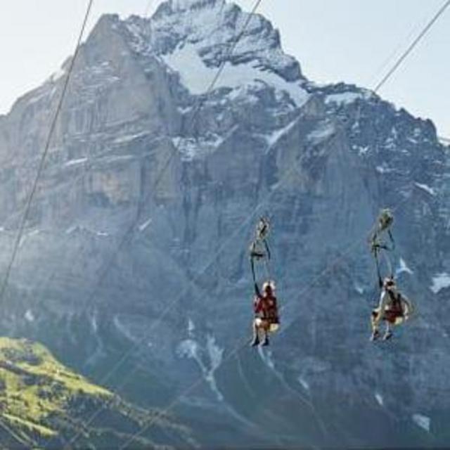 Ziplining in the Alps
