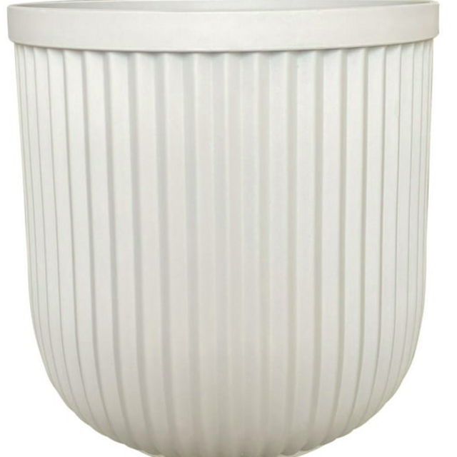 White Resin Planter