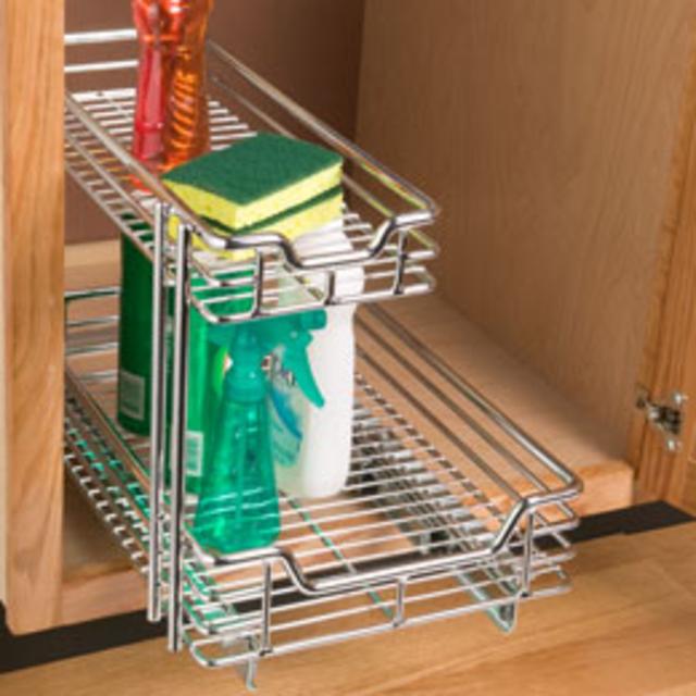 Chrome 2-Tier Sliding Organizer