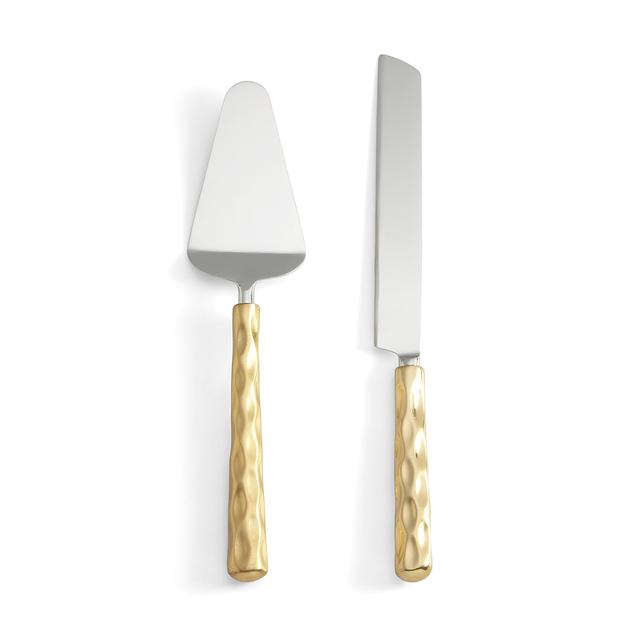 Michael Wainwright Truro Gold Cake Knife & Server Set