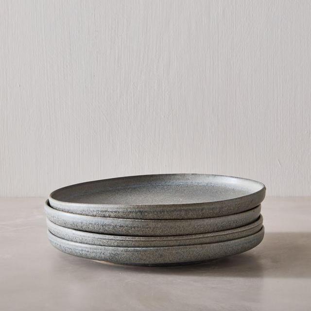Kanto Stoneware Salad Plates - Set of 4 - Arctic Blue