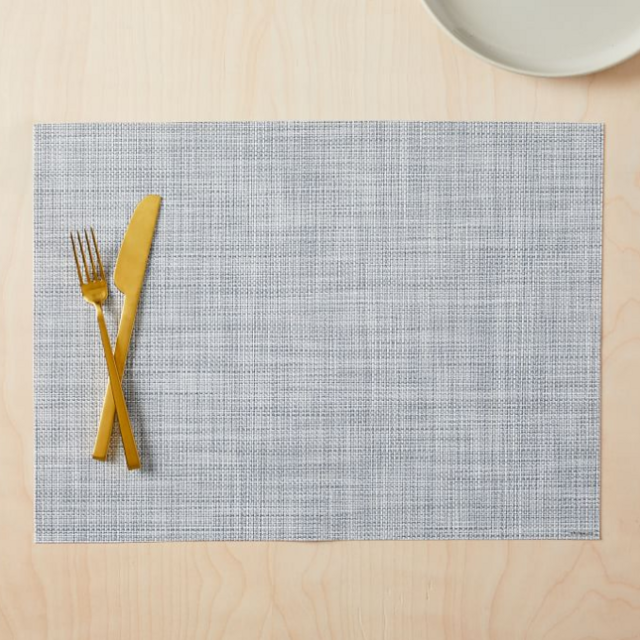 Chilewich Easy-Care Mini Basketweave Placemats - Set of 4 - Mist