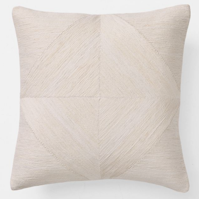 Jute Geo Pillow Cover - 20x20 - Alabaster