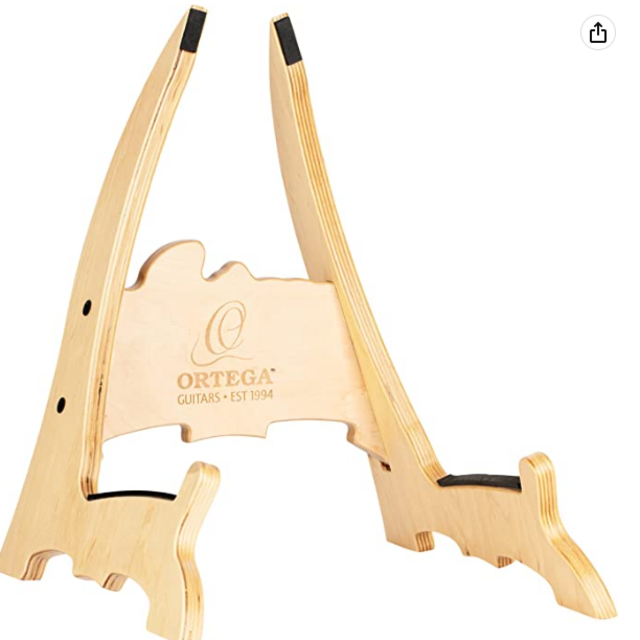 Ortega Guitars Wooden Acoustic Guitar Stand Made w/Birch Wood-Natural (OWGS-2)