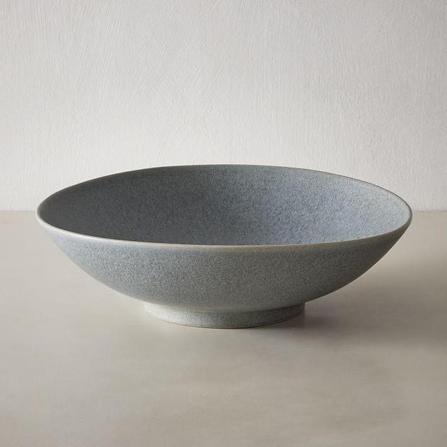 Kanto Stoneware Serveware - Low Bowl - Arctic Blue
