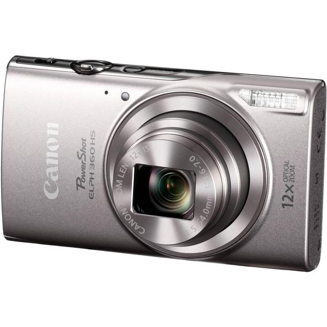 Canon PowerShot ELPH 360 HS with 12x Optical Zoom and Built-In Wi-Fi(Silver)