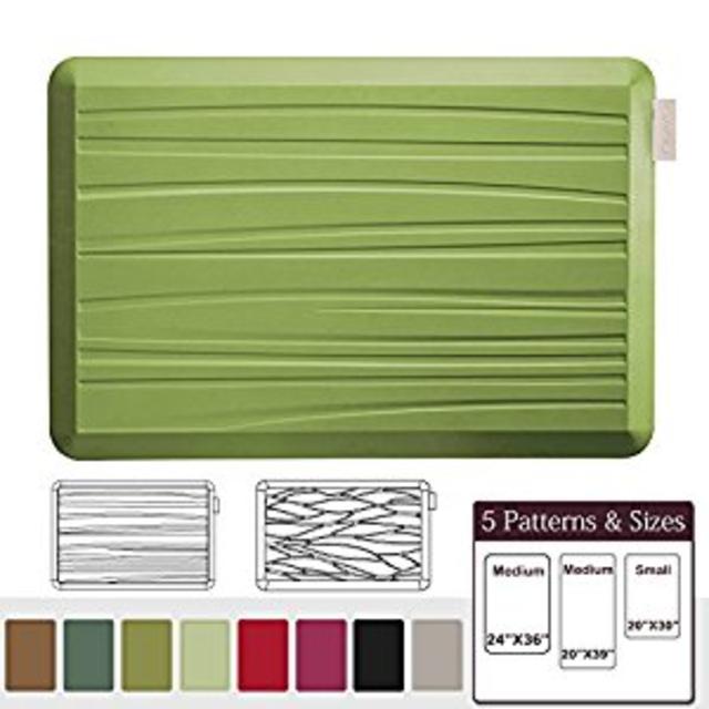 NUVA Anti Fatigue Standing Floor Mat 30 x 20 (Olive Green, Beach Pattern)