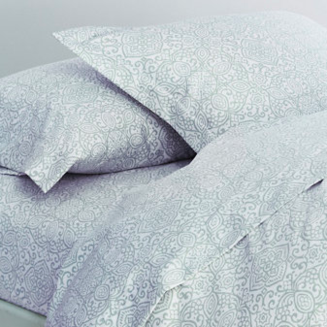 Arabesque Sateen Bedding by Garnet Hill - Standard Pillowcase in  Pale Sage