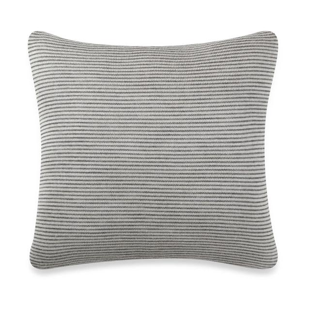 Kenneth Cole Escape Stripe Square Throw Pillow in Grey