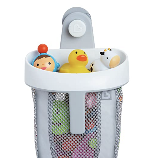 Munchkin Hanging Bath Toy Storage with Quick Drying Mesh, Grey