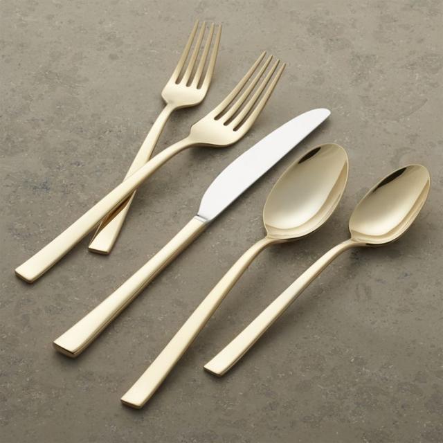 Emory Gold 5-Piece Flatware Place Setting