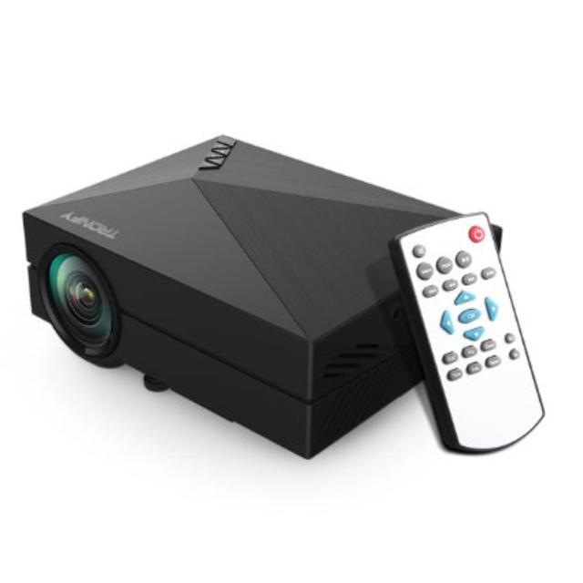 2015 Tronfy Full Color 130" Entertainment Home Cinema Theater Multimedia Portable LCD LED Pico Projector 800x480p Optical Keystone Usb/av/sd/hdmi/vga Interface Video Games Movie Night