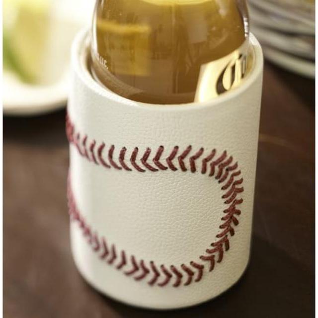 Baseball Leather Bottle Cooler