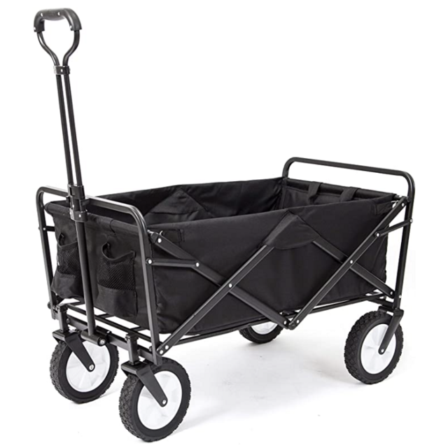 Mac Sports Collapsible Folding Outdoor Utility Wagon, Black