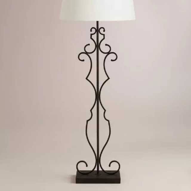 Metal Scroll Floor Lamp Base