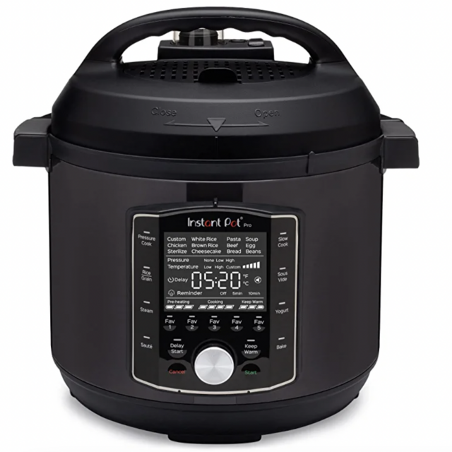 Pro 10-in-1 Pressure Cooker, Slow Cooker, Rice/Grain Cooker, Steamer, Sauté, Sous Vide, Yogurt Maker, Sterilizer, and Warmer, Includes Free App with over 1900 Recipes, Black, 6 QuartOur Newlywed Fund