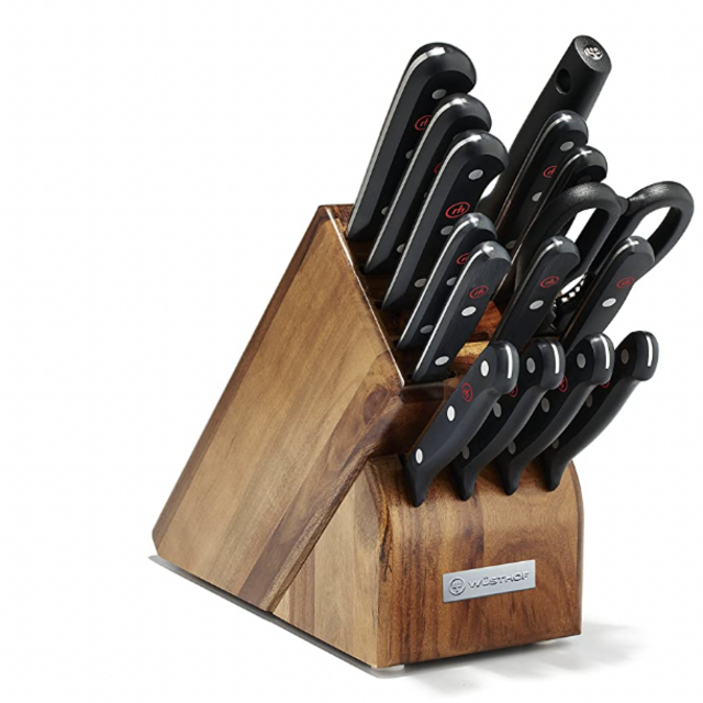 WÜSTHOF Gourmet Juego de bloques de cuchillos de 16 piezasOur Newlywed Fund