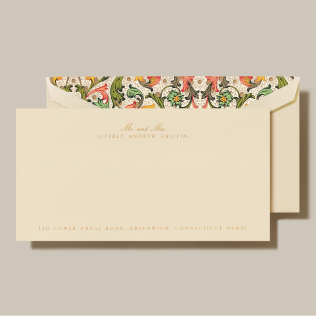 Red Florentine Monarch Card Customed
