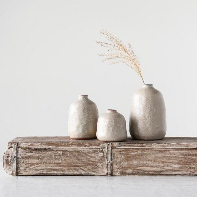 Terracotta 3-Piece Vase Set