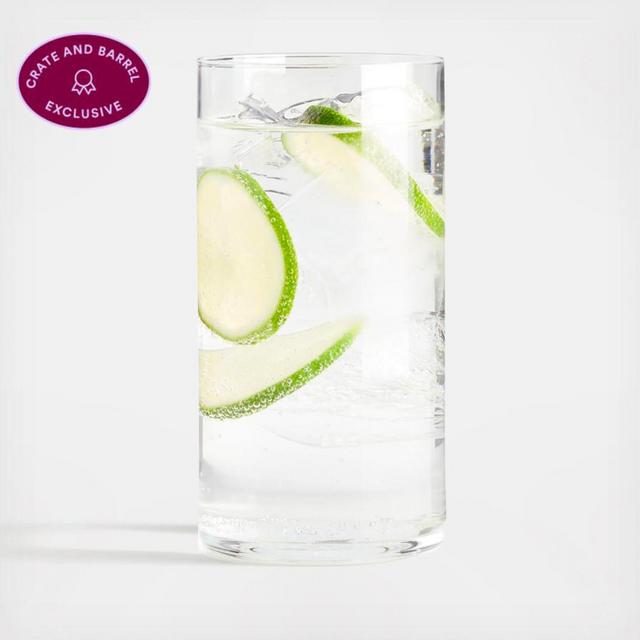 Crate And Barrel Edge Tall Glass, Set of 4
