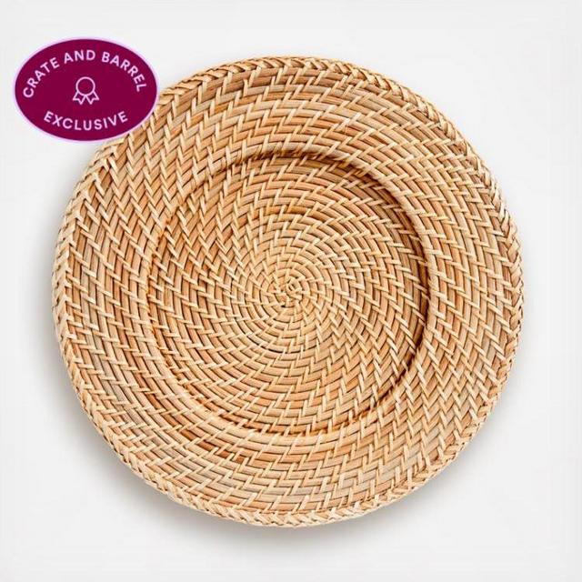 Artesia Rattan Charger Plate, Set of 4
