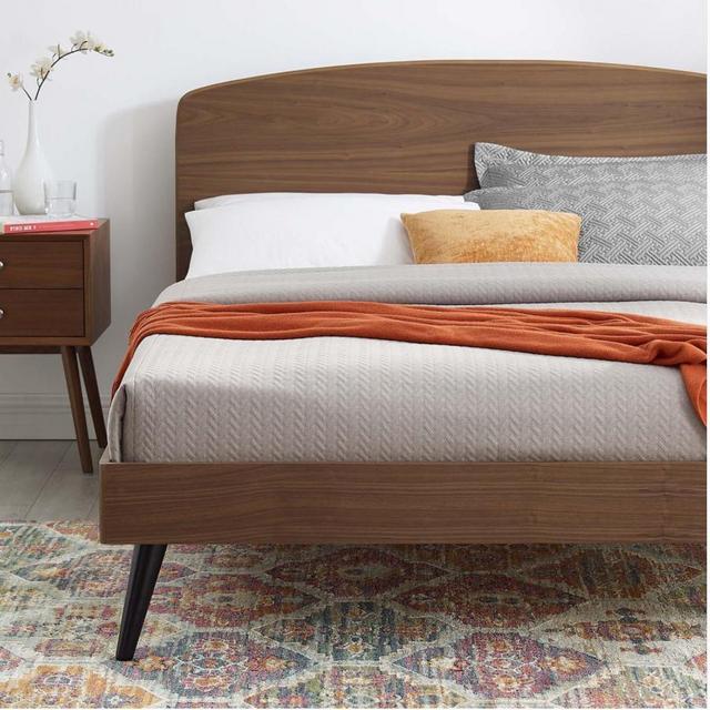 Bronwen Wood Bed Platform and Headboard