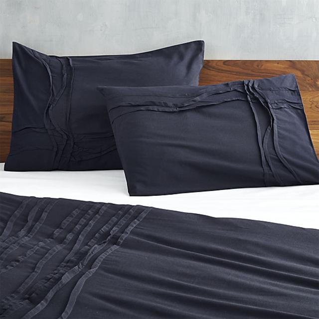 Twisted Navy Shams (2)
