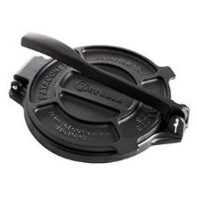 Victoria 8 inch Cast Iron Tortilla Press and Pataconera, Original Made in Colombia, Seasoned