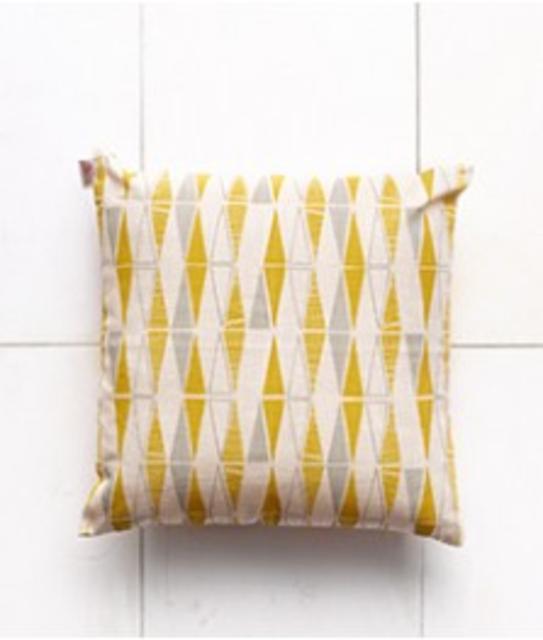 Skinny laMinx Triangles Pillow, Fog/Pollen