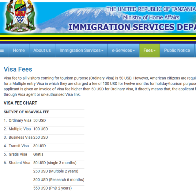 Tanzania Visas