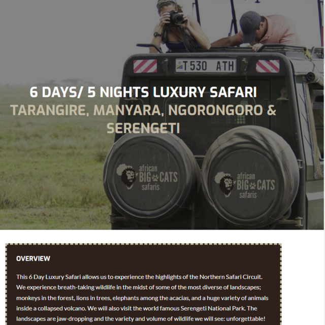 Upgrade From "Budget" to "Luxury" Safari
