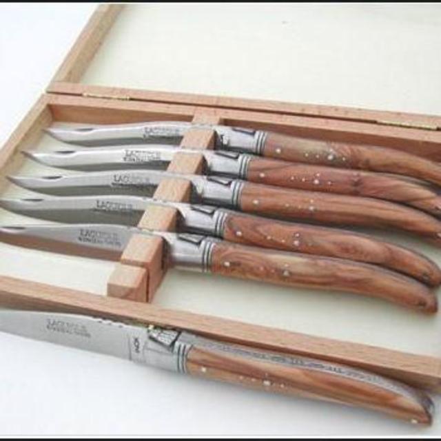Laguiole  - 6 STEAK KNIVES - BONE