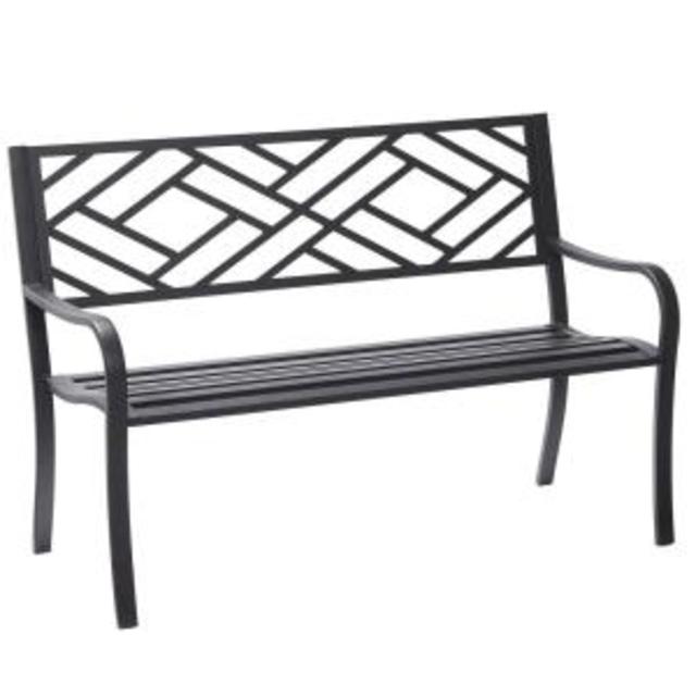 Easterly Steel Black Outdoor Bench