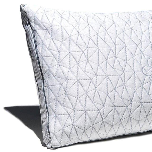Coop Home Goods - Eden Cross-Cut Memory Foam Pillow with Zippered Cover and Adjustable Hypoallergenic Cooling Gel Infused Memory Foam Fill - Queen