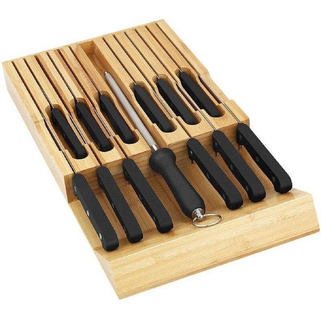 Suncrown Bamboo 13 Slot Drawer Knife Block
