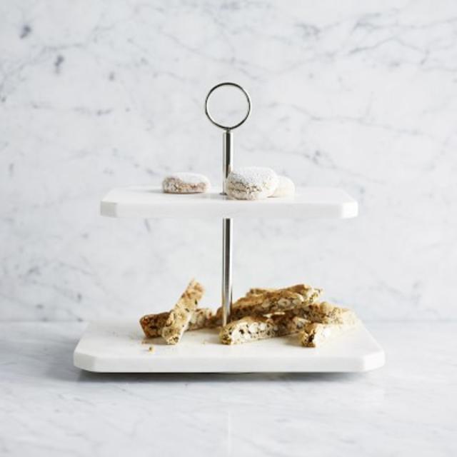 Marble 2-Tiered Stand