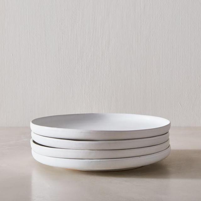 Kanto Matte Glaze Salad Plates set of four - Ice White