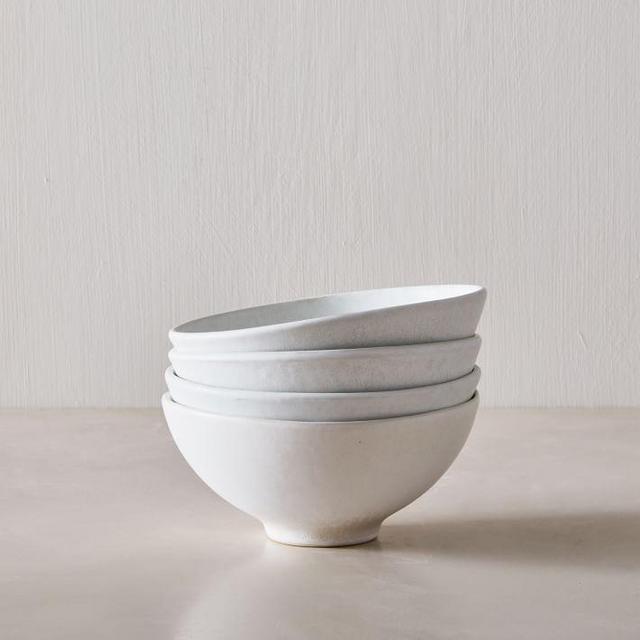 Kanto Matte Glaze Small Bowls set of four - Ice White