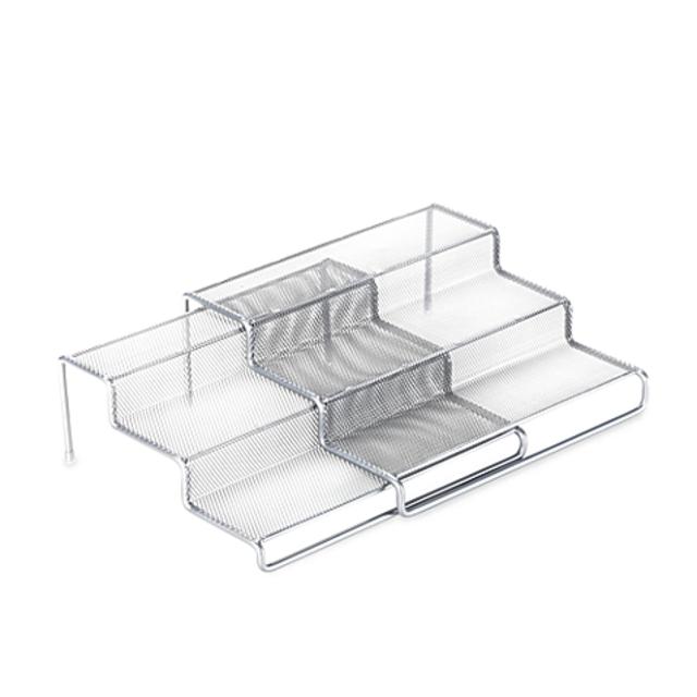 3-Tier Expandable Metal Mesh Shelf