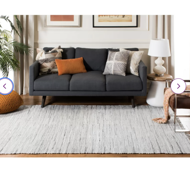 Flatweave Cotton Gray Rug 8x10