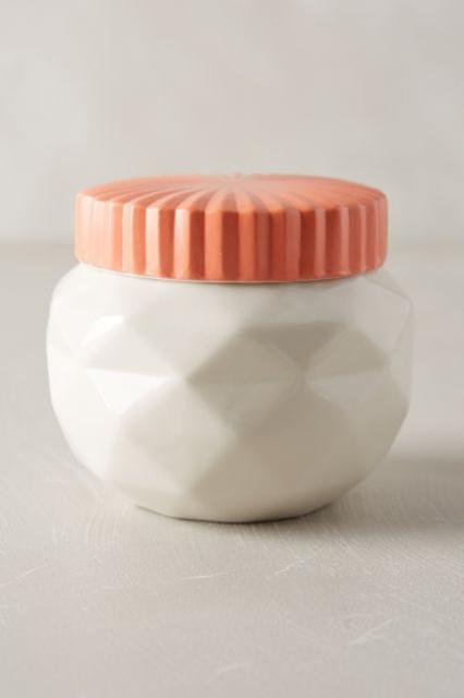 Faceted Ceramic Candle