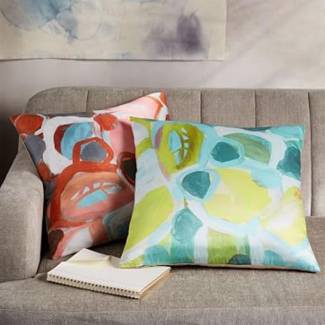 Silk Impasto Floral Pillow Cover