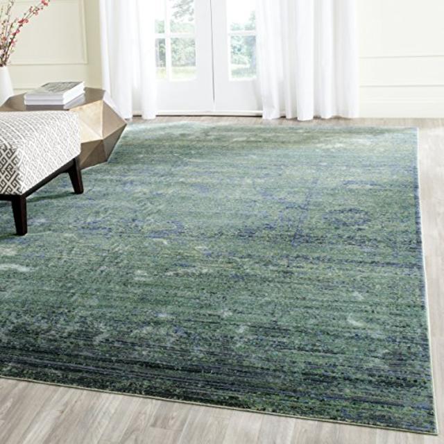 Safavieh Mystique Collection Vintage Watercolor Green and Multi Area Rug (8' x 10')