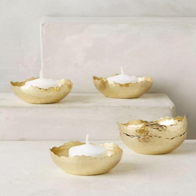 Hammered Gleam Votives, Set of 6